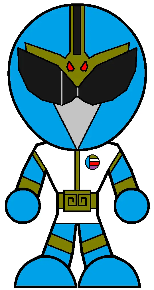 Blue Superhero Character
