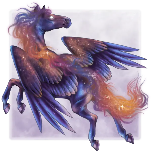 Galaxy Pegasus with Starry Wings