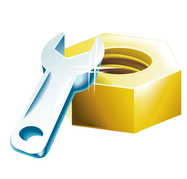 Wrench and Nut for Repair