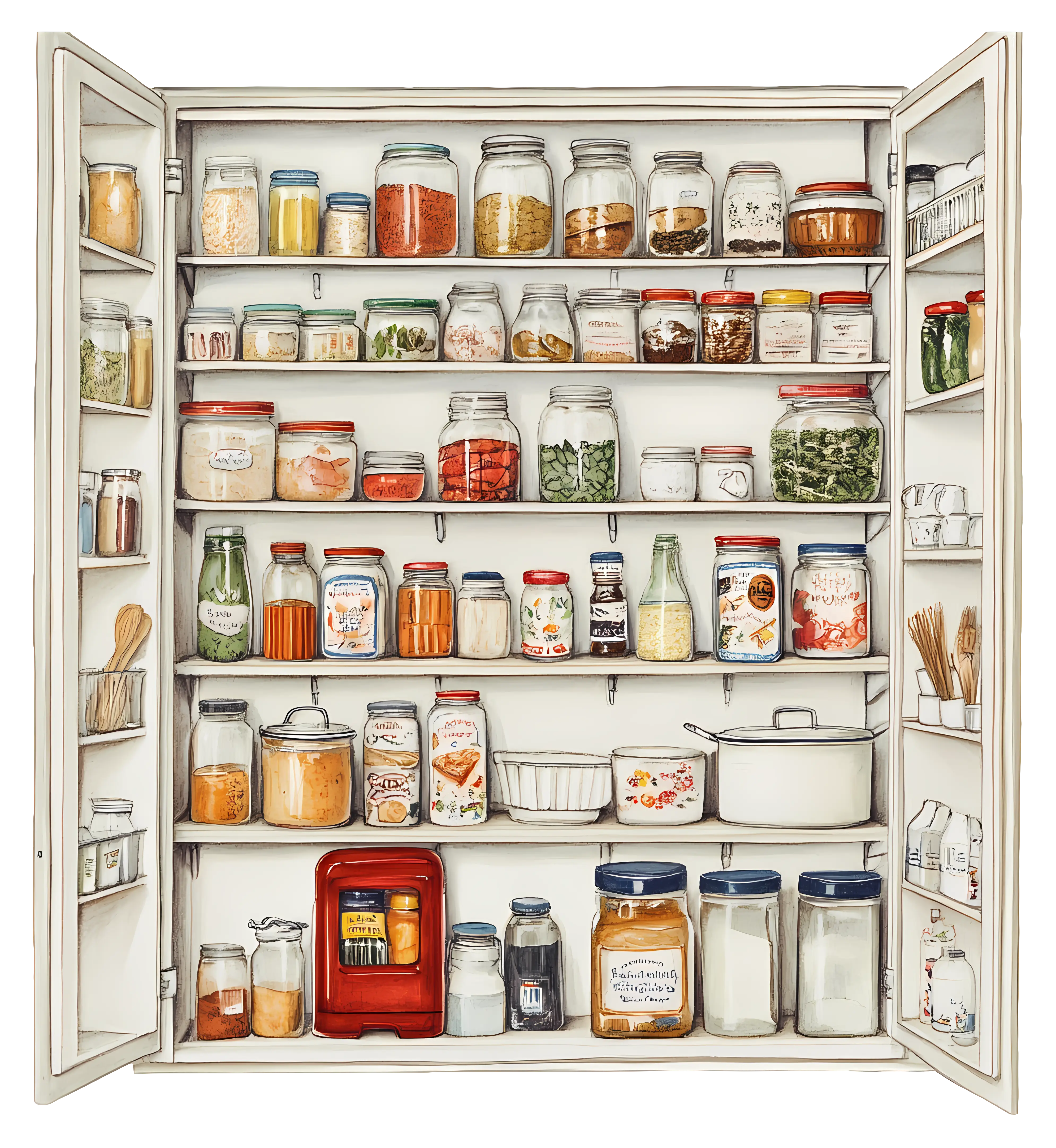 Organized Pantry Shelves