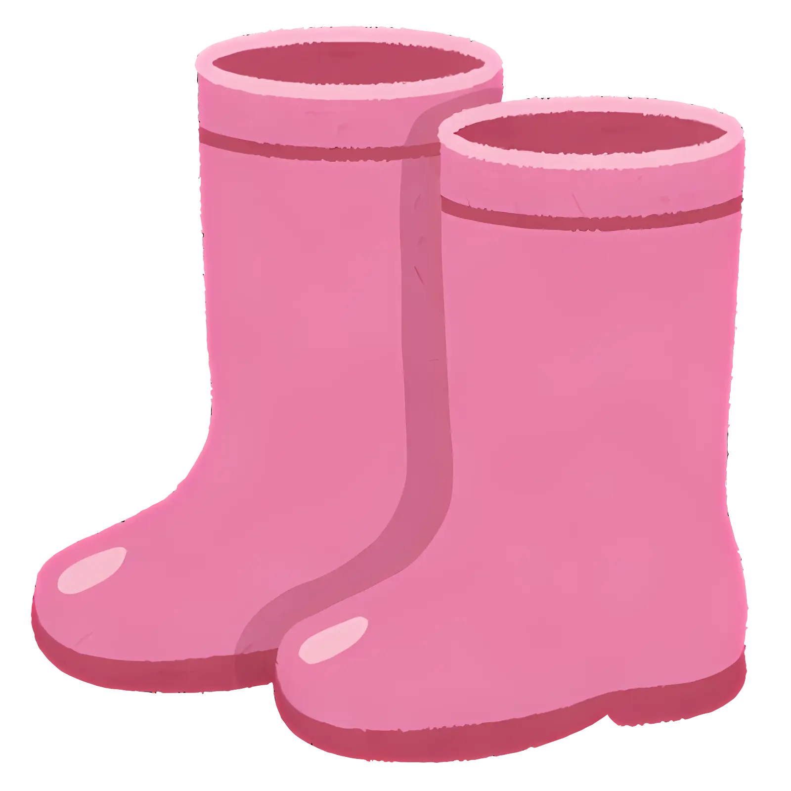 Cute Pink Rain Boots Illustration