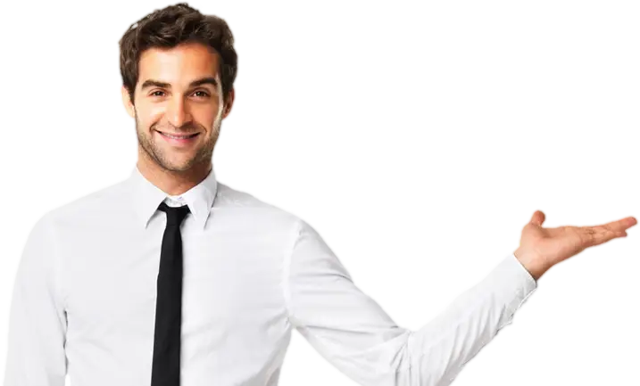 Man in Formal Attire Making a Gesture