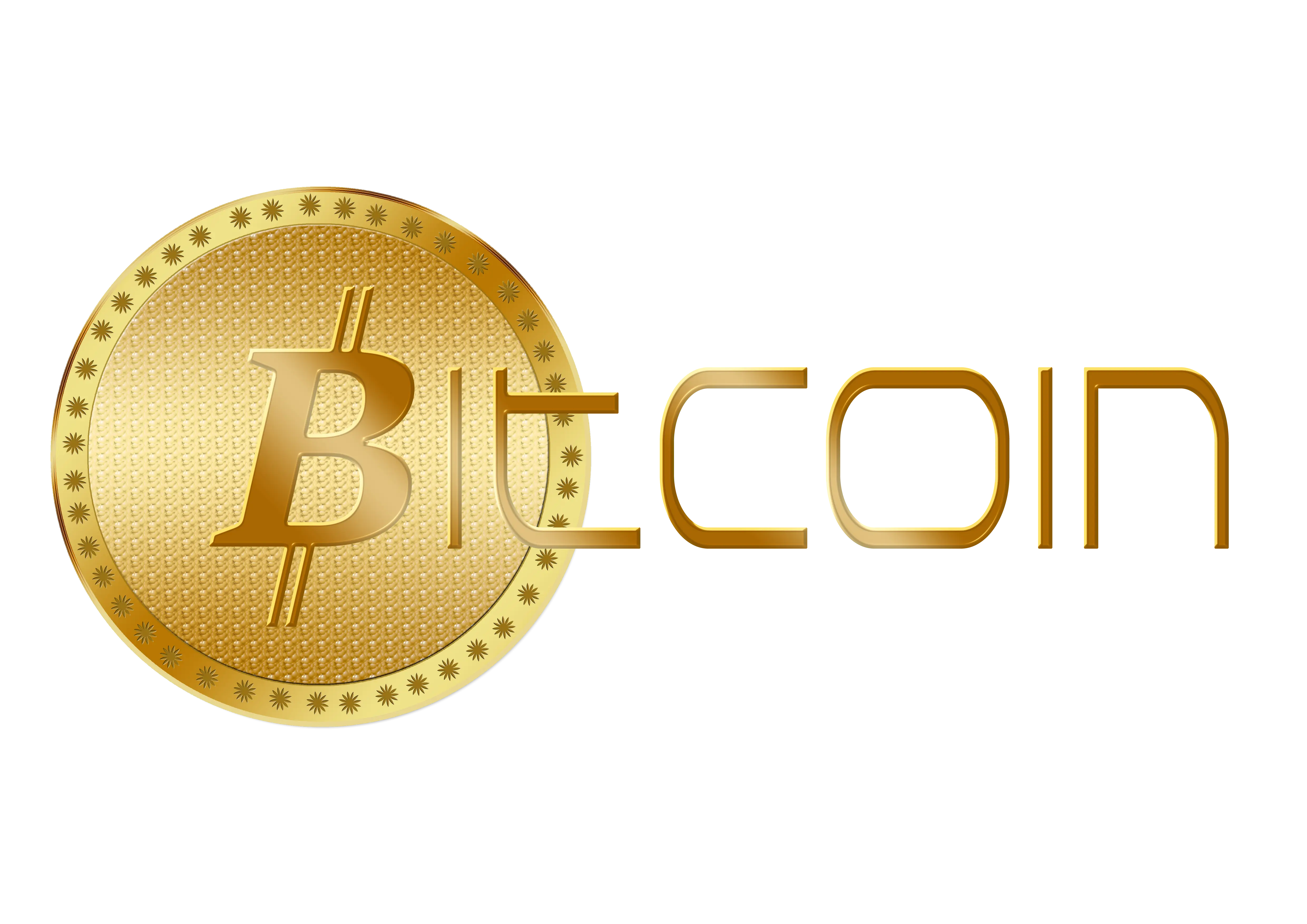 Bitcoin Cryptocurrency Golden Logo