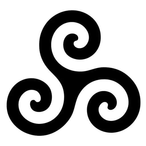 Black Triskelion Symbol Design