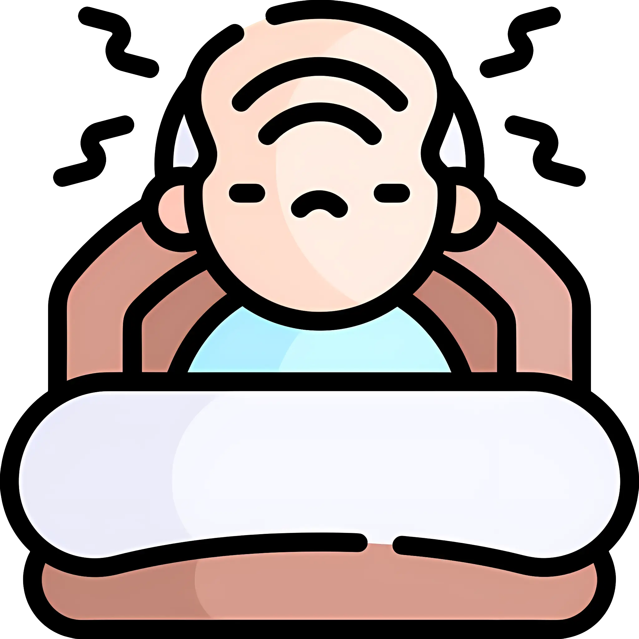 Sick Person in Bed