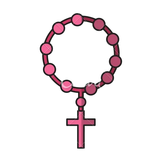 Pink Rosary with Cross