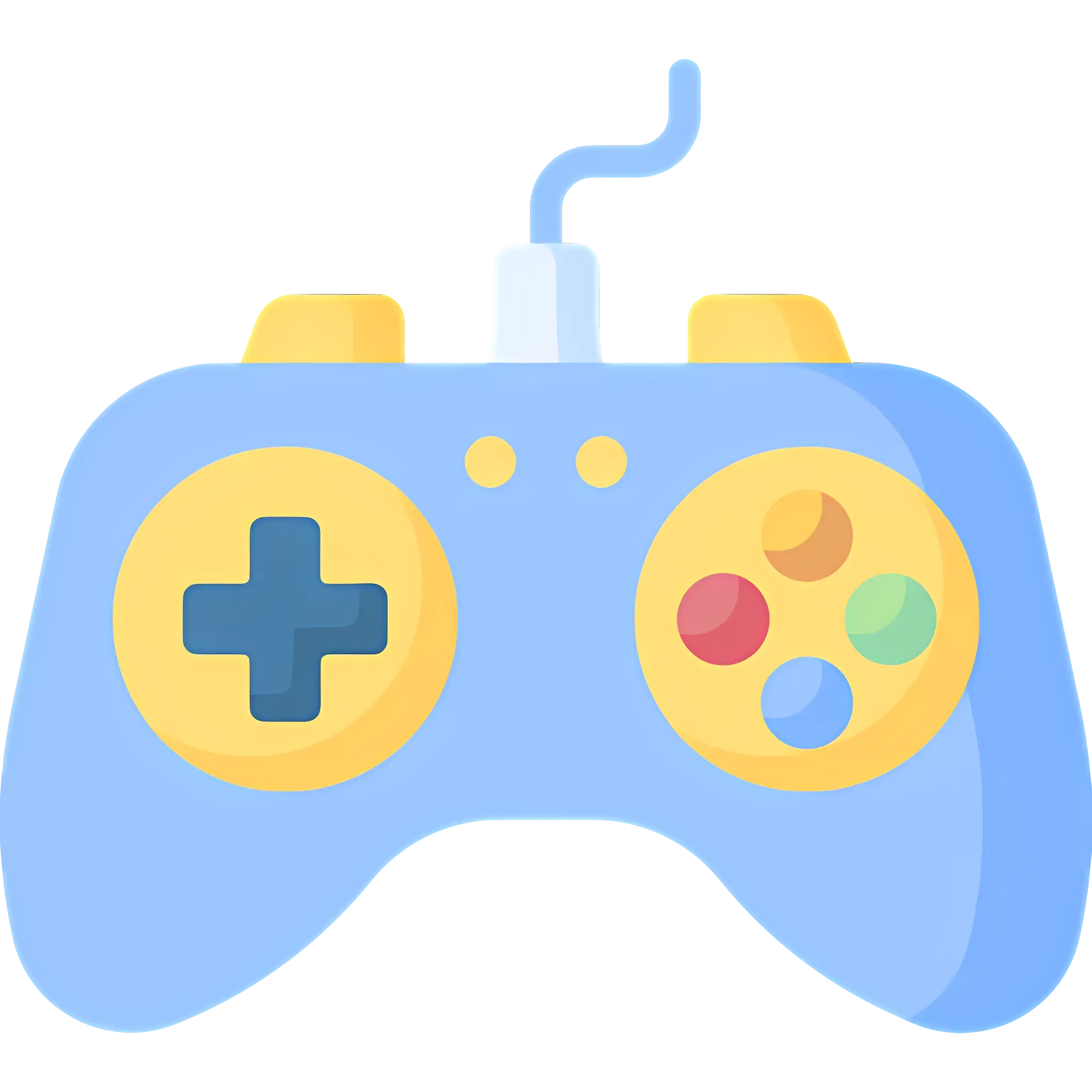 Blue Video Game Controller for Digital Gameplay