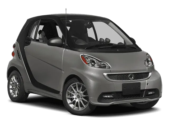 Silver Compact Smart Car for Urban Commutes