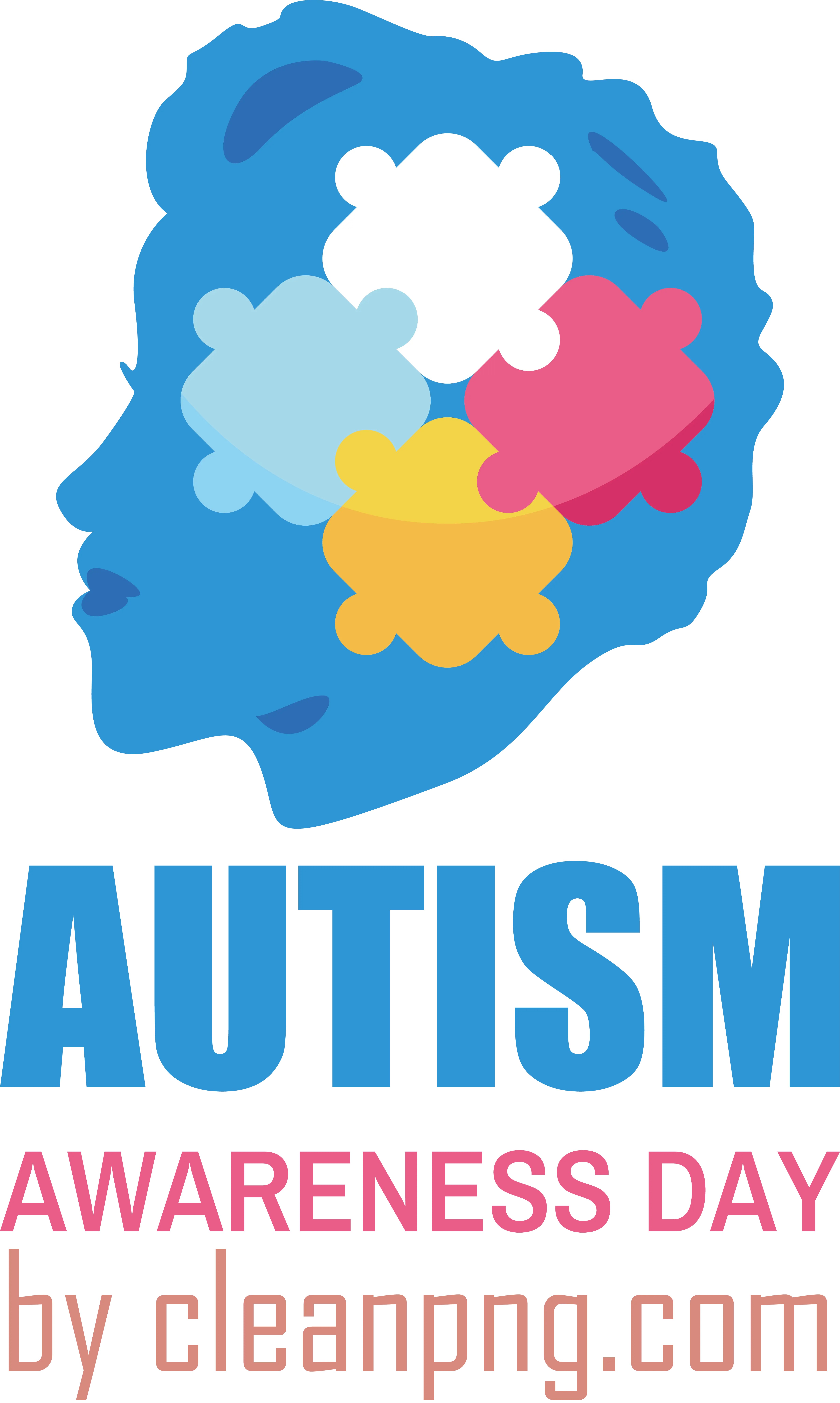 Autism Awareness Day Puzzle Pieces Design