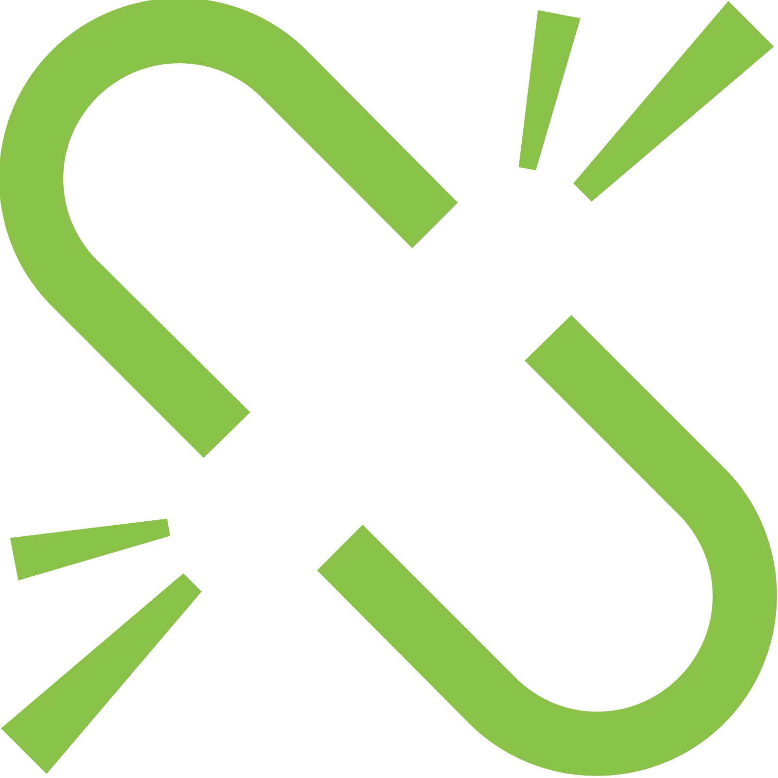 Green Broken Link Symbol