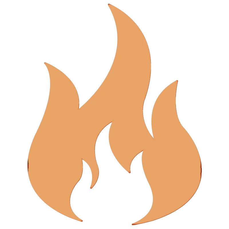 Brownish Orange Flame Illustration
