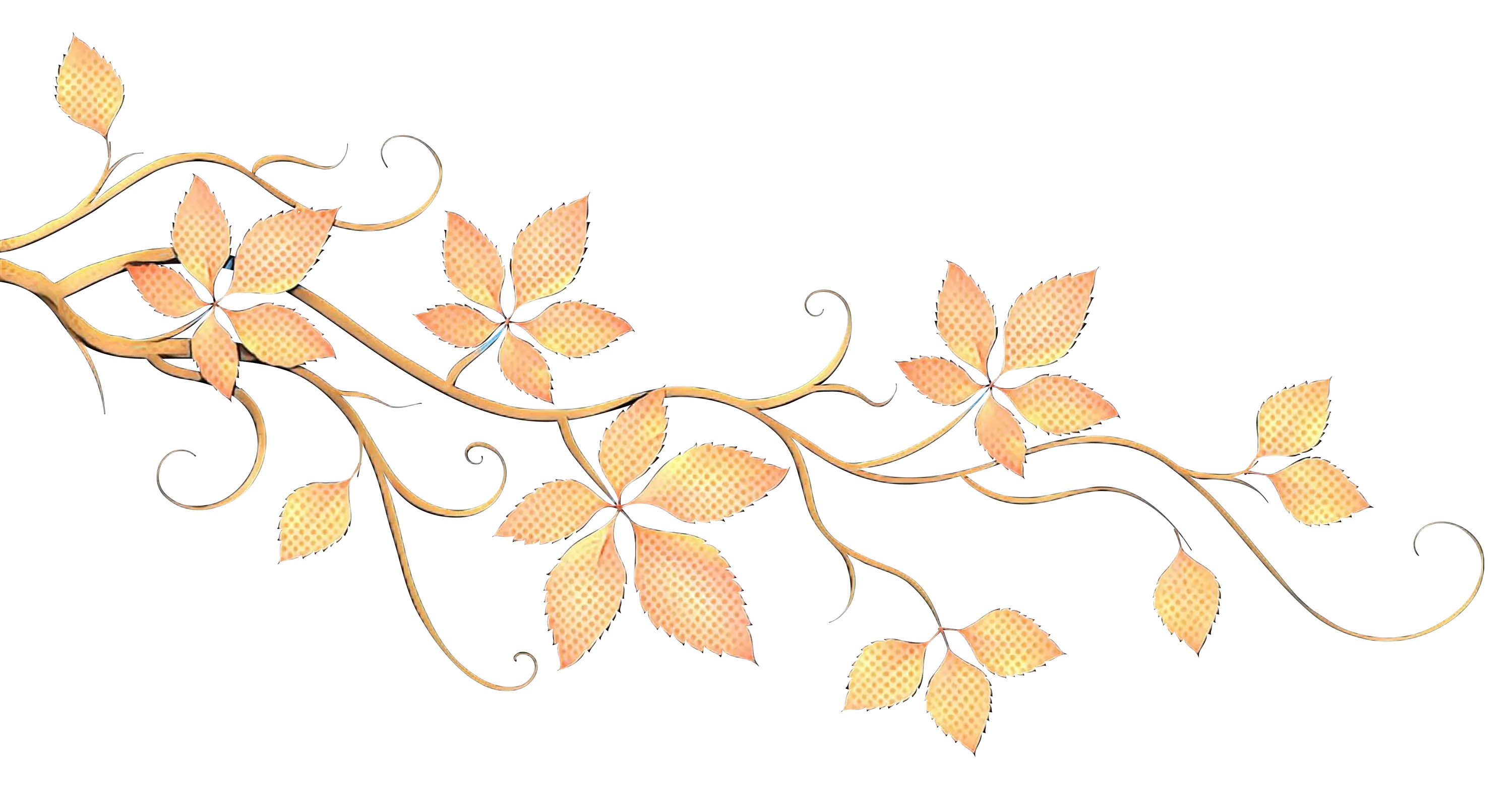 Golden Vine Decorative Pattern
