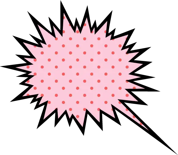 Pink Polka Dot Speech Bubble