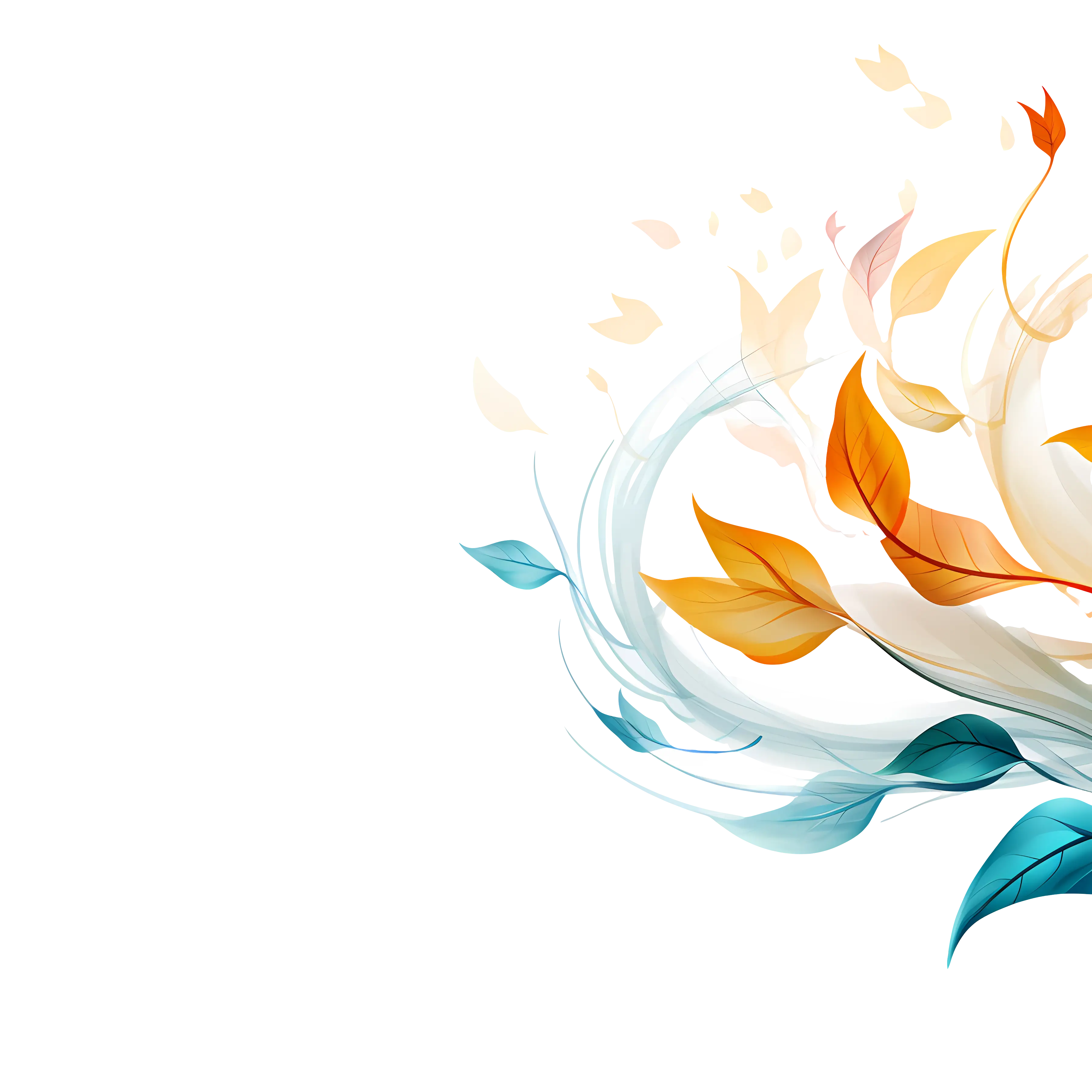 Abstract Colorful Leaves Background
