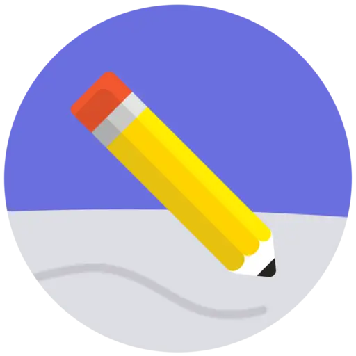 Yellow Pencil Drawing a Line in Simple Style