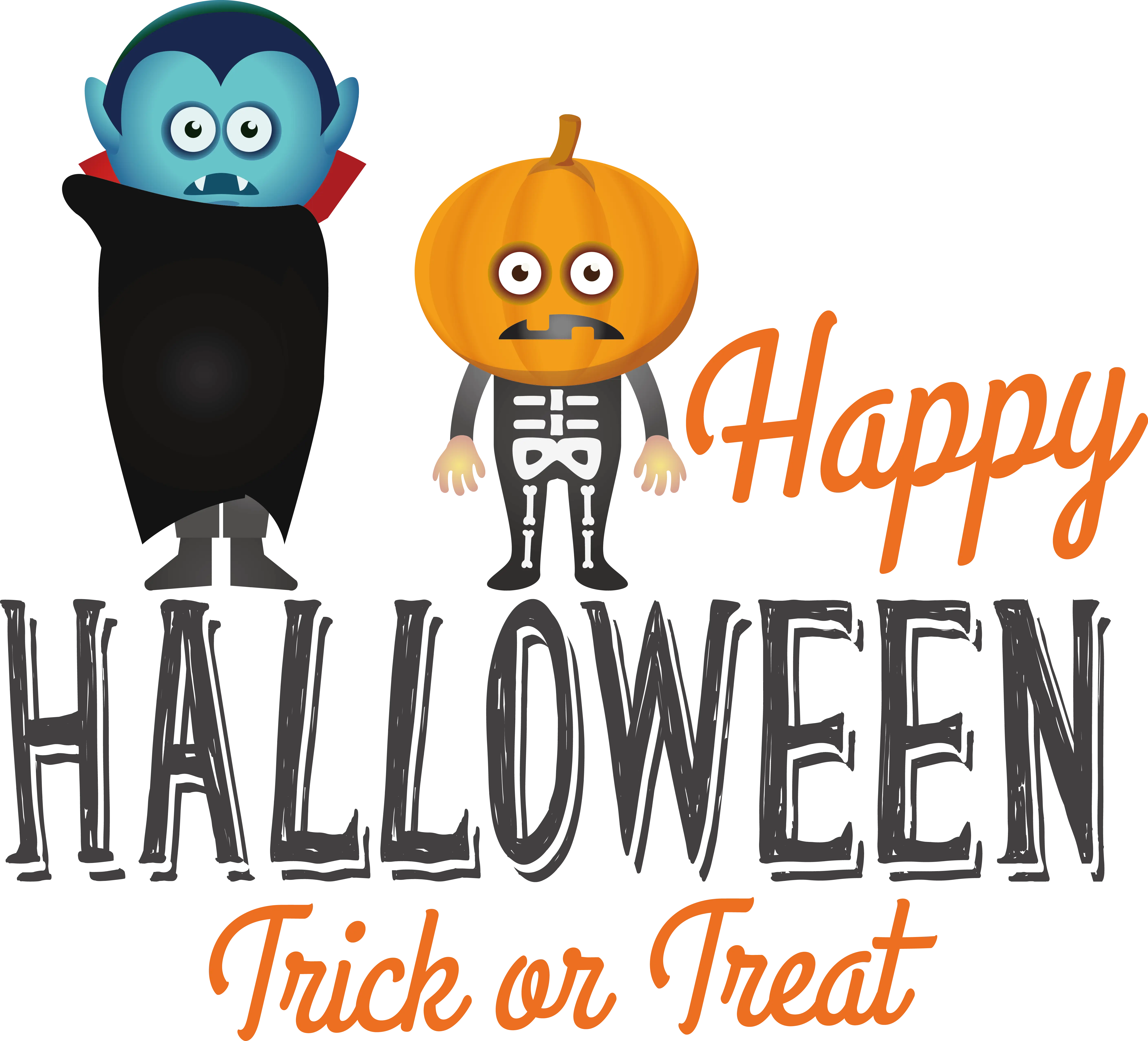 Happy Halloween Trick or Treat Illustration