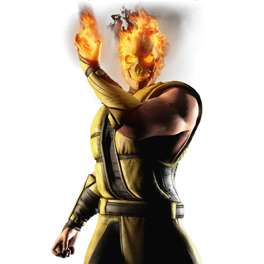 Character with Flaming Skull