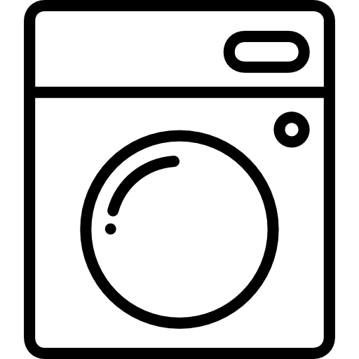 Black and White Washing Machine Icon