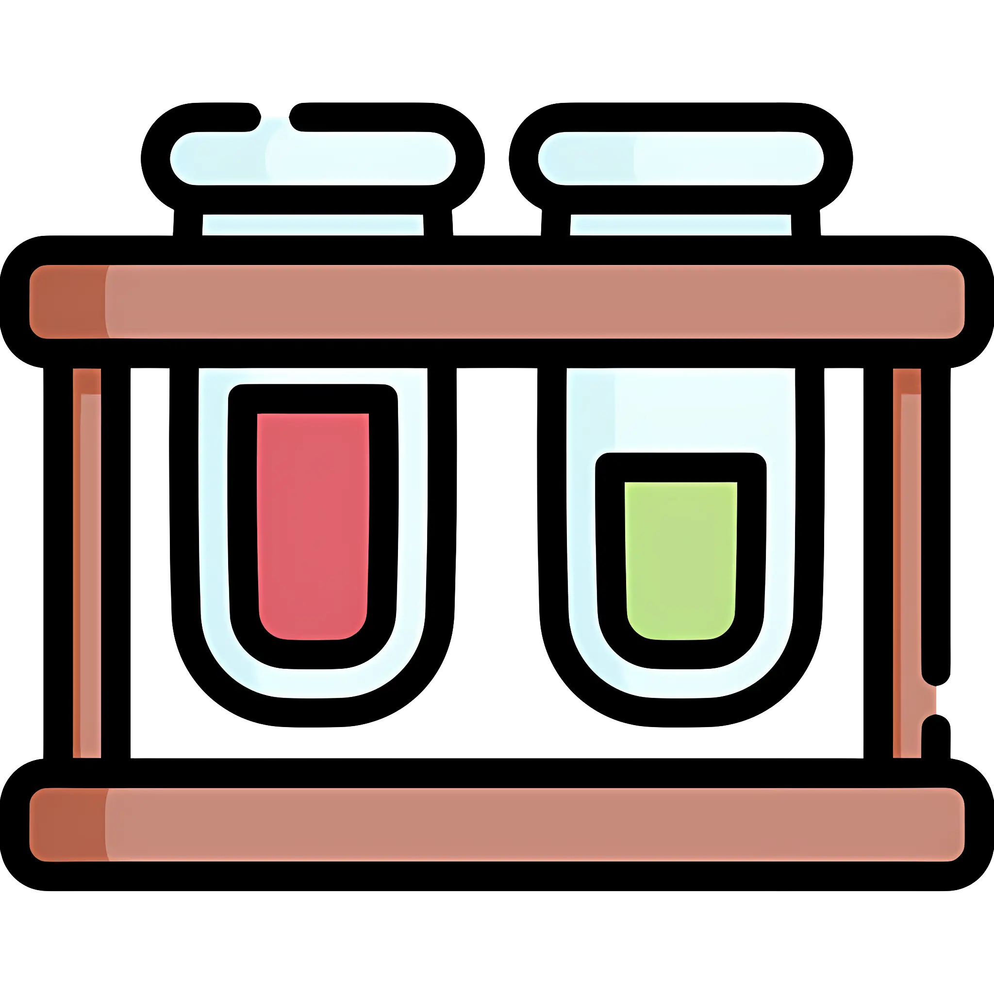 Test Tubes with Colored Liquids
