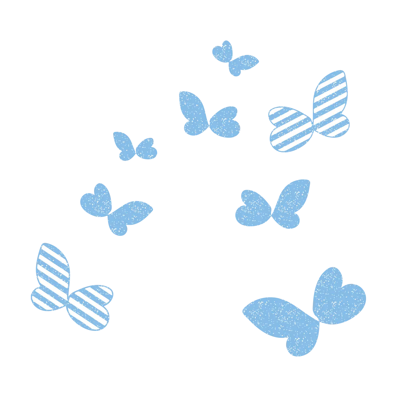 Artistic Blue Butterfly Illustrations