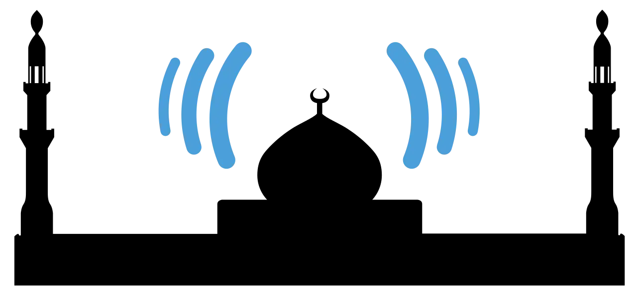 Mosque with Wifi Symbol