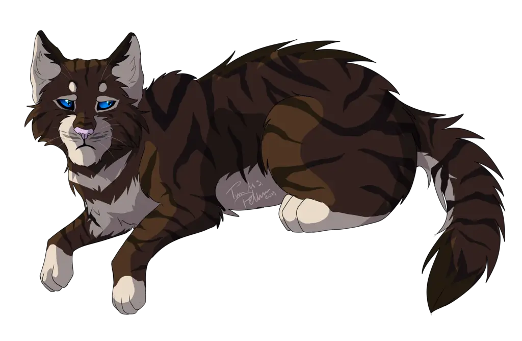 Brown Striped Cat Illustration