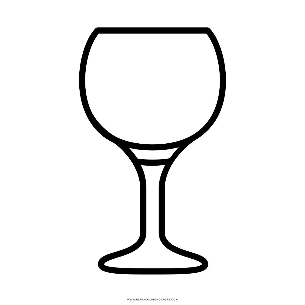 Minimalist Wine Glass Outline