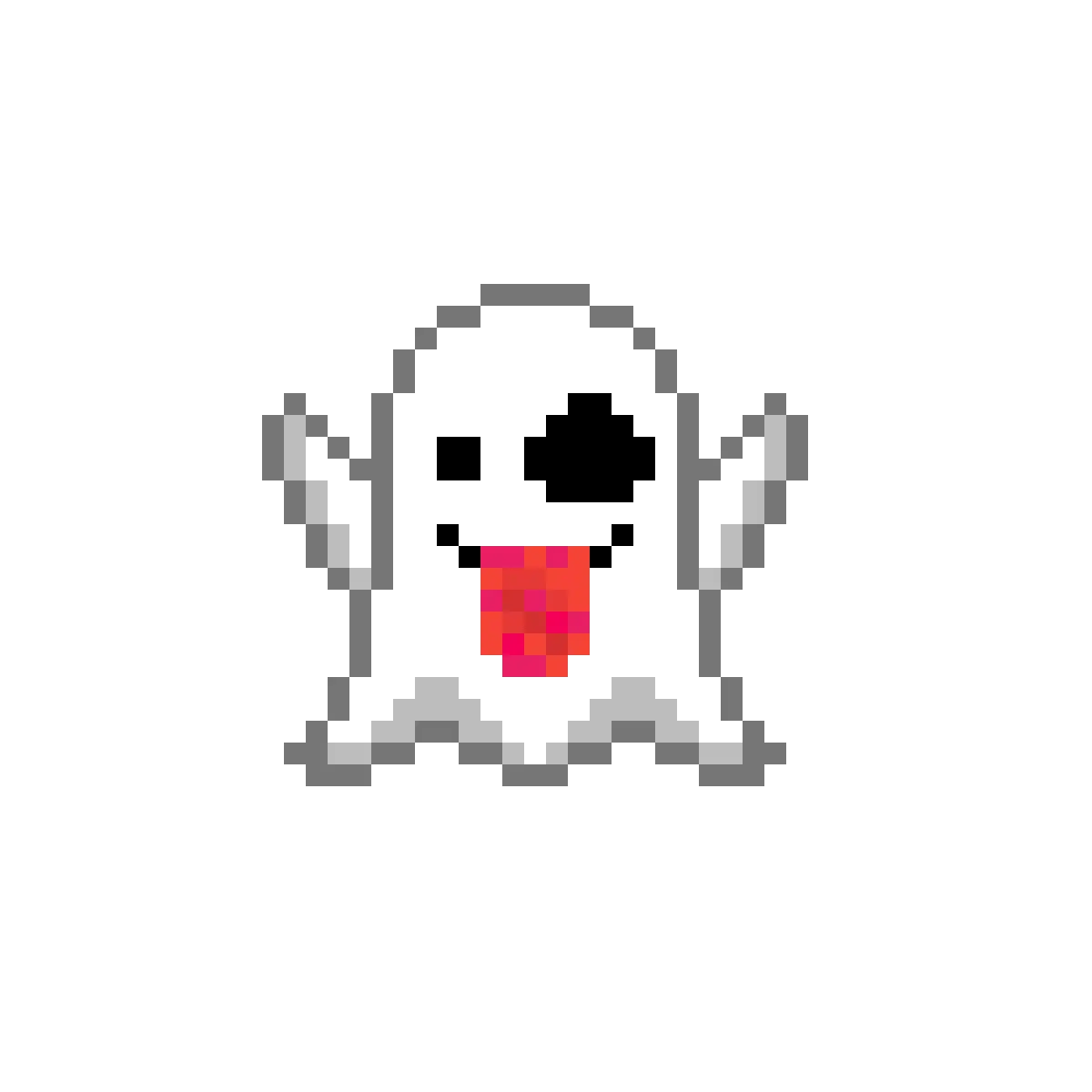 Pixel Ghost with Eye Patch