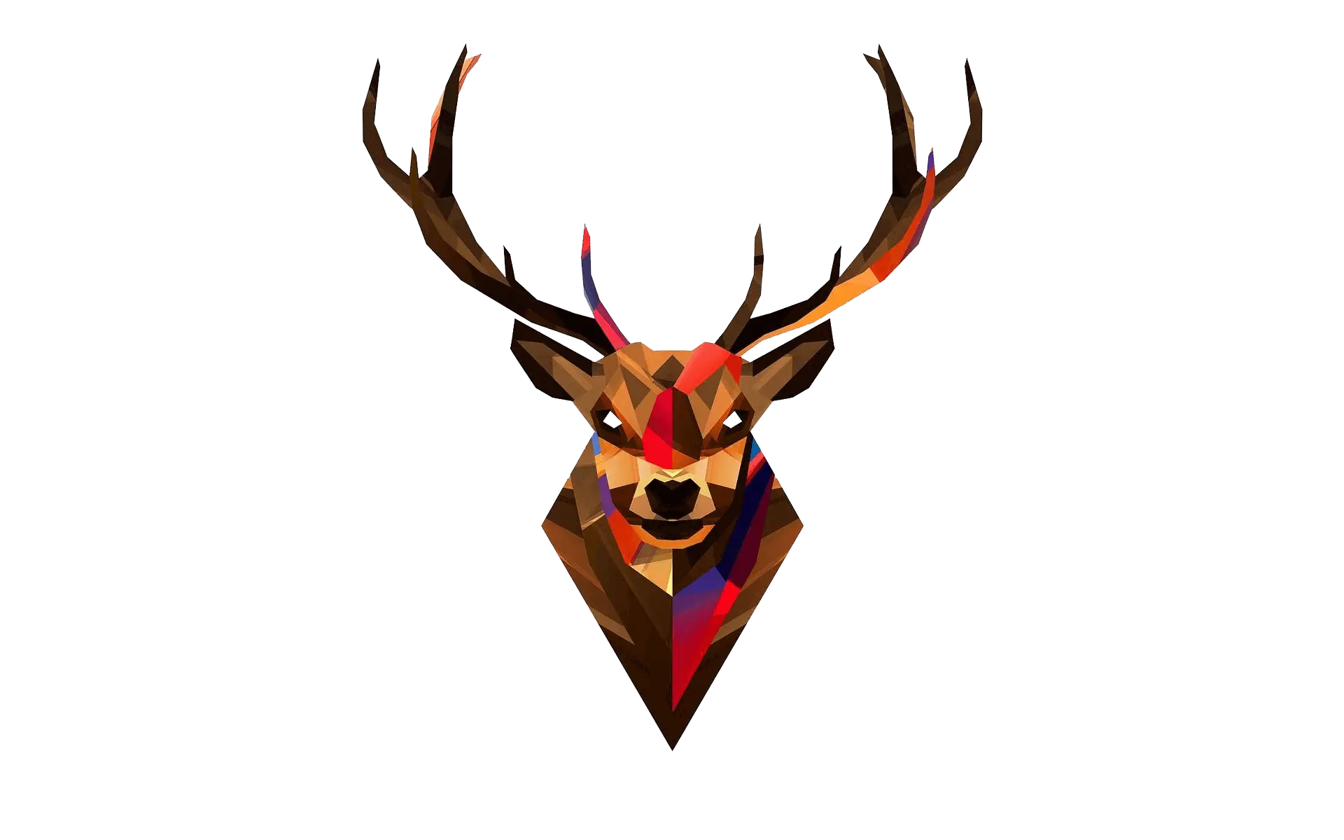 Geometric Deer Digital Illustration