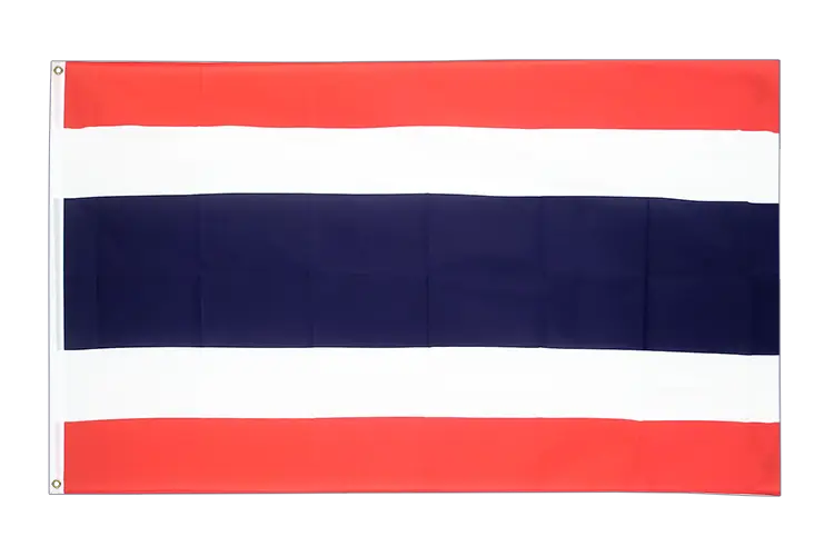 Flag of Thailand with Red, White, and Blue Stripes
