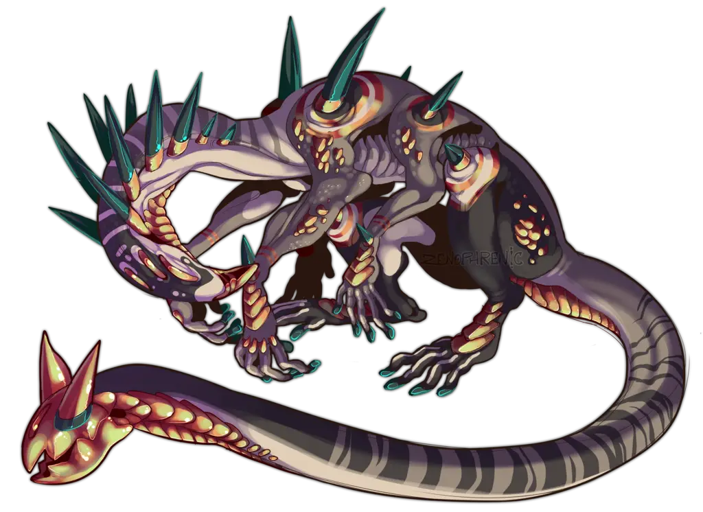 Spiky Dragon Fantasy Illustration