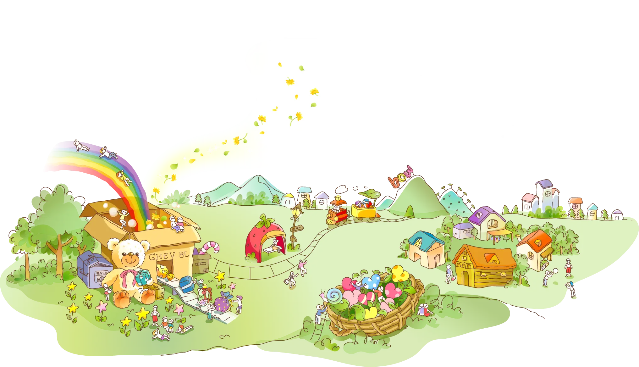 Colorful Cartoon Village