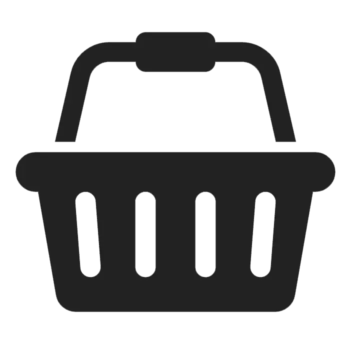 Black Shopping Basket Icon Design