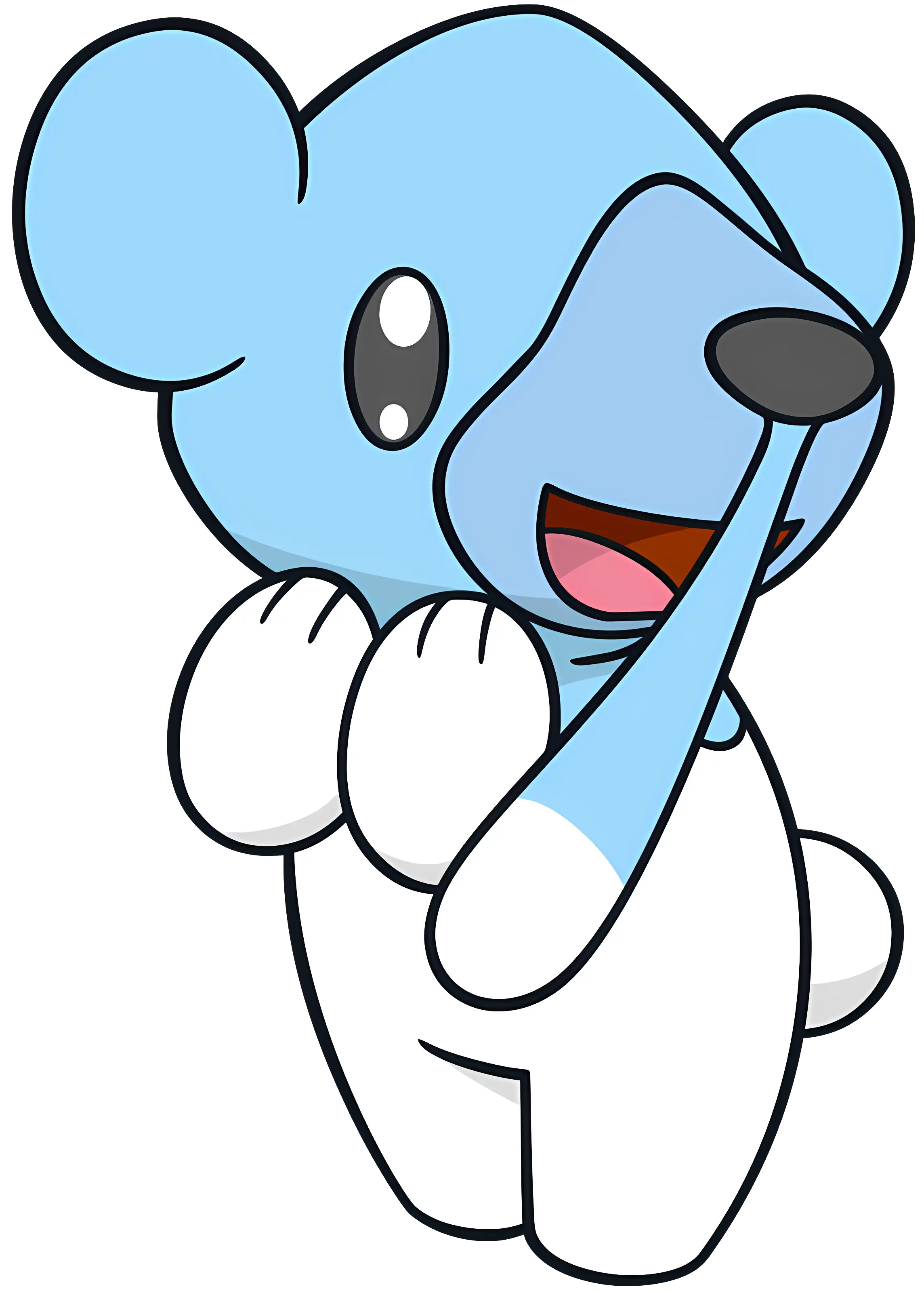 Playful Blue Cartoon Bear