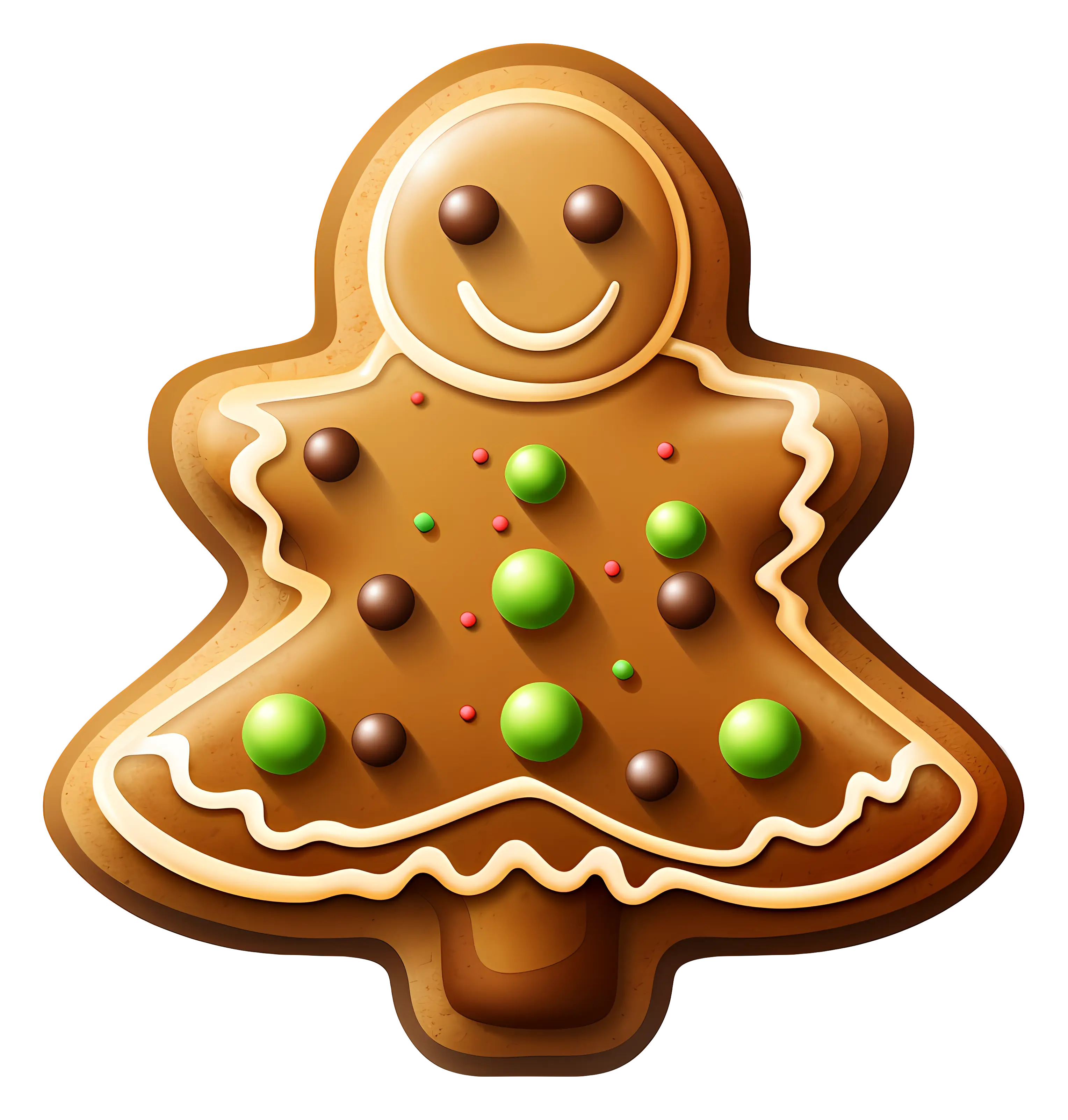 Gingerbread Man with Happy Face