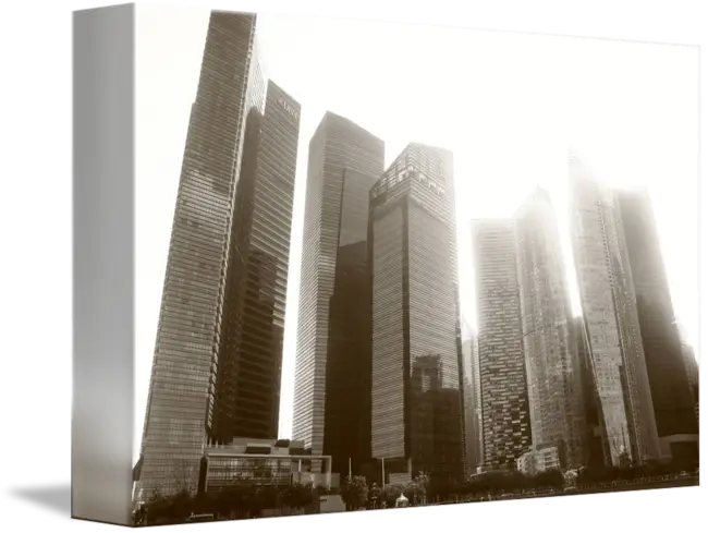 Modern Skyscrapers in Urban City Setting