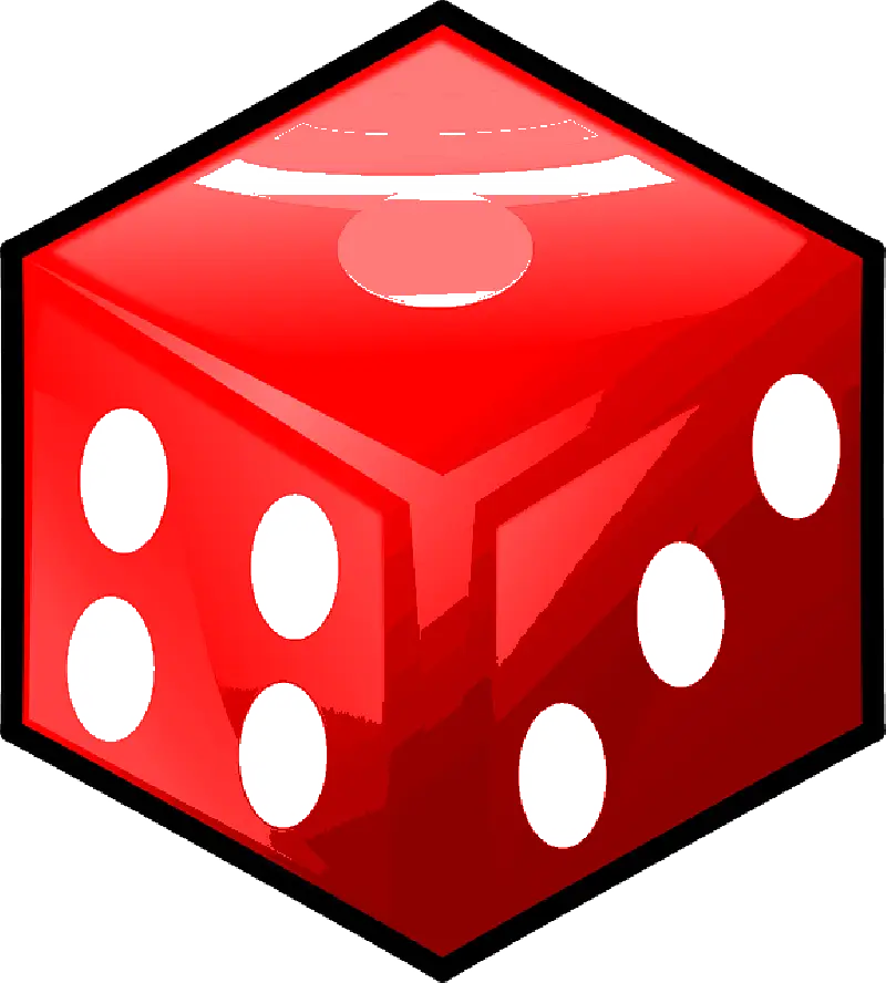 Red Dice Graphic for Games and Fun