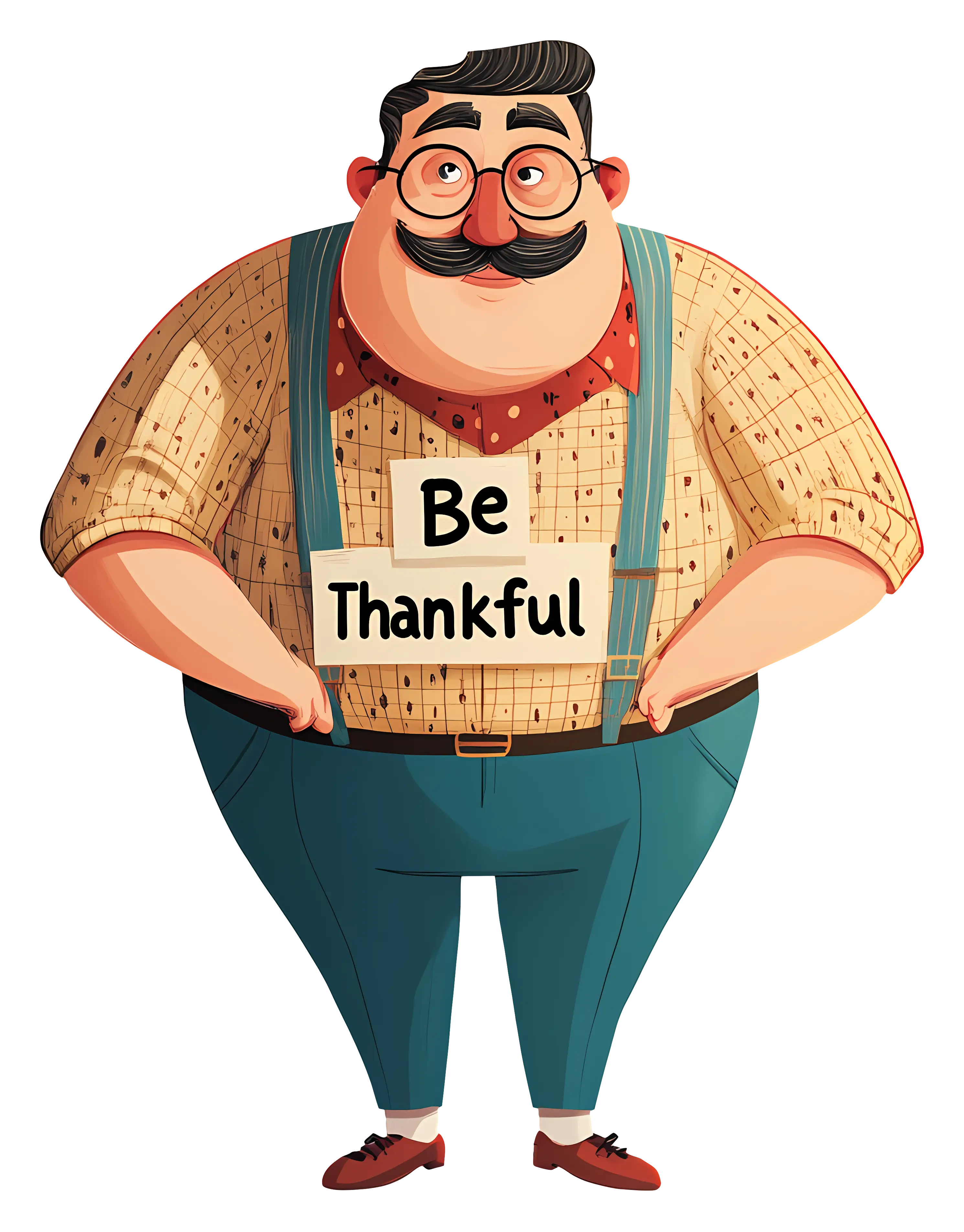 Be Thankful Man Holding Sign