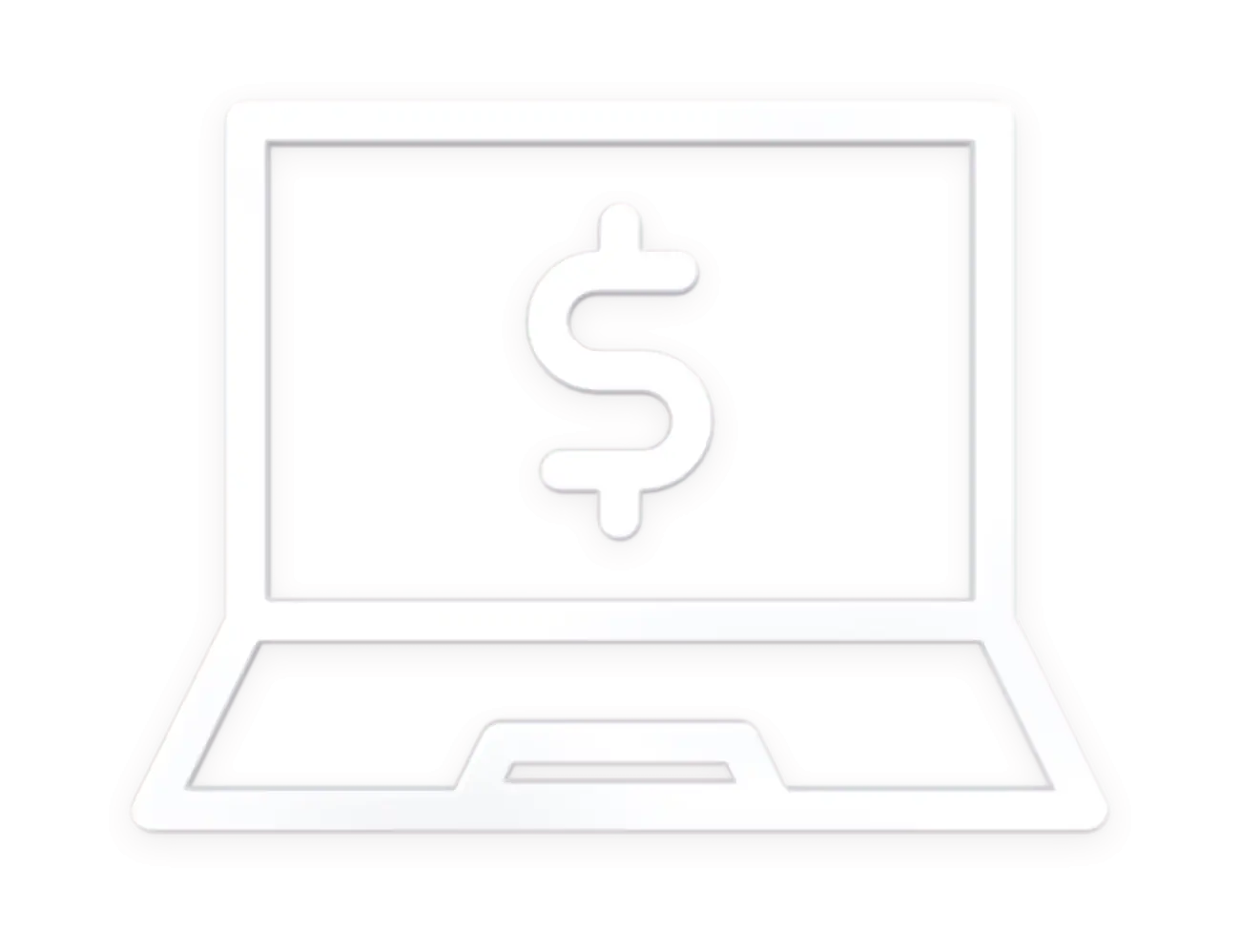 Computer with Dollar Symbol Icon Design