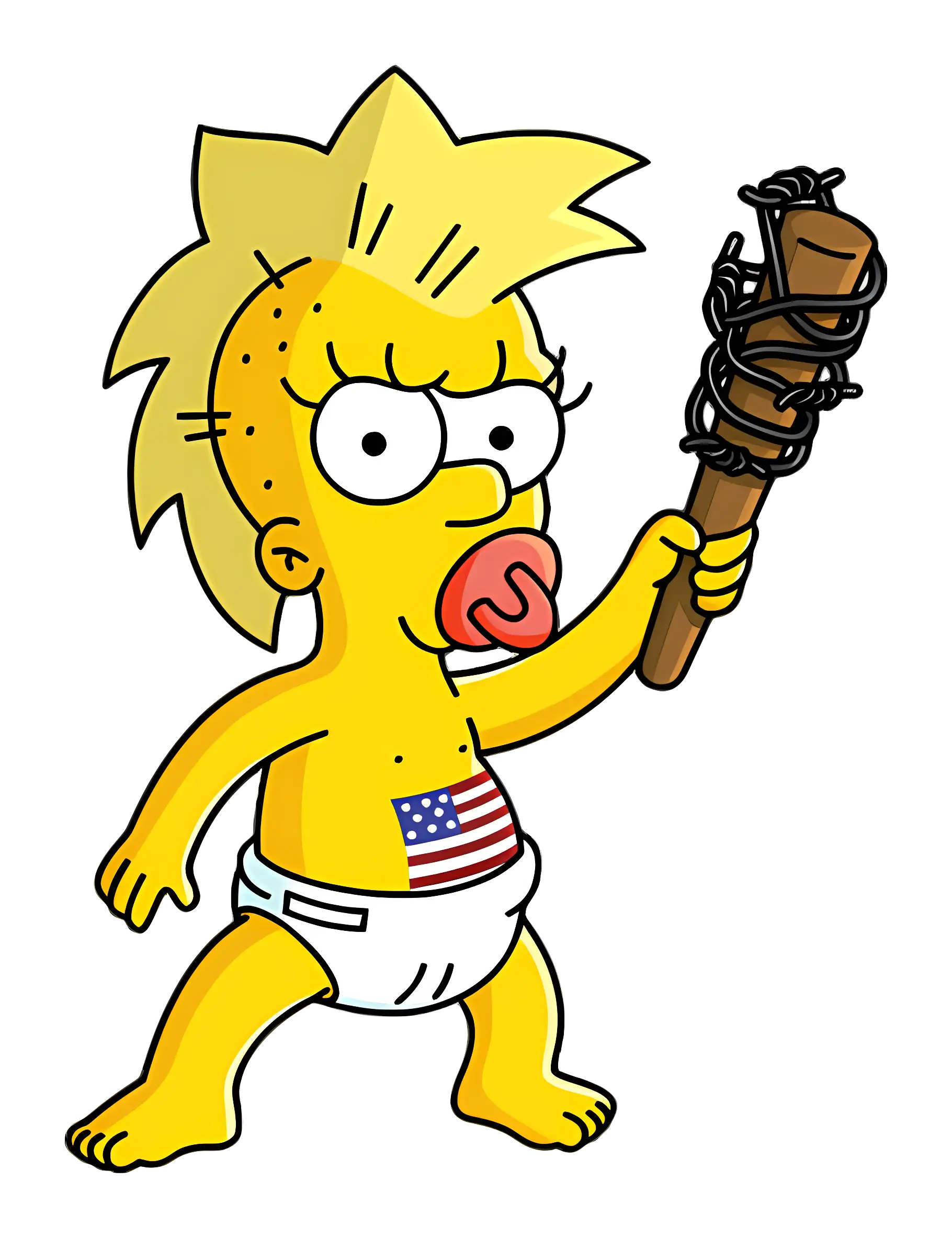 Cartoon Baby with Club