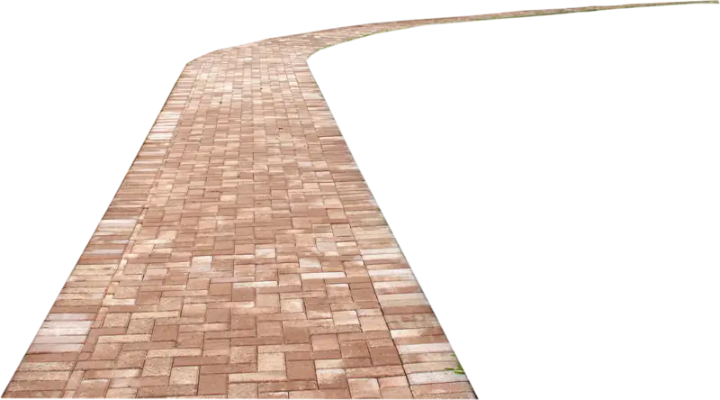 Curved Brick Pathway