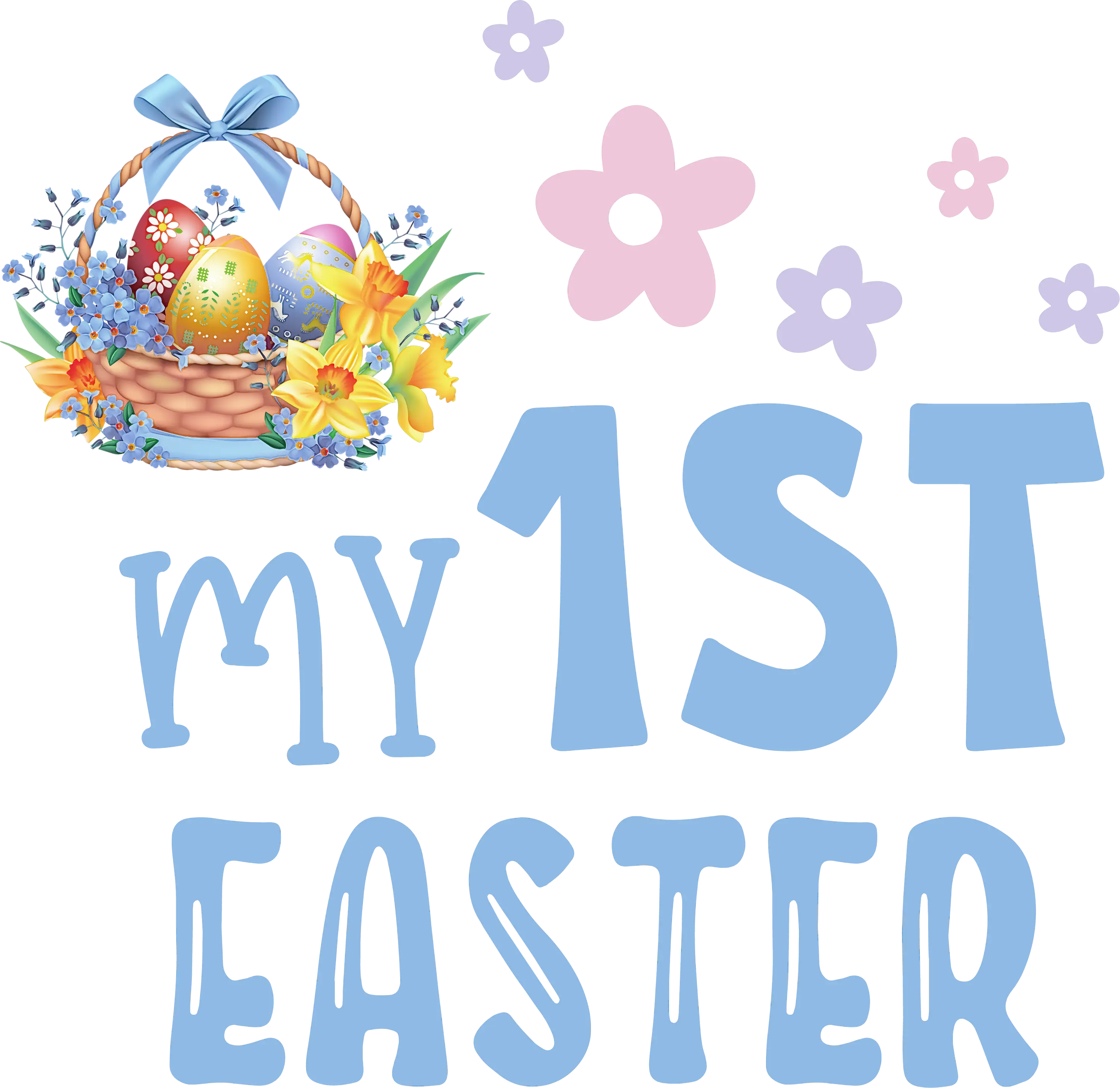 My First Easter Bunny with Blue Decor