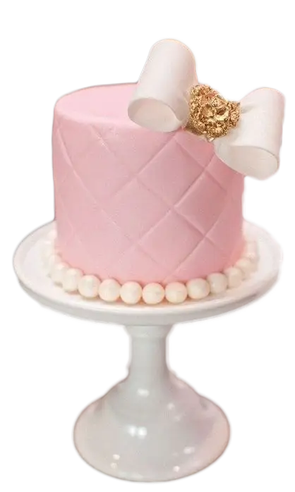 Elegant Pink Cake with Bow