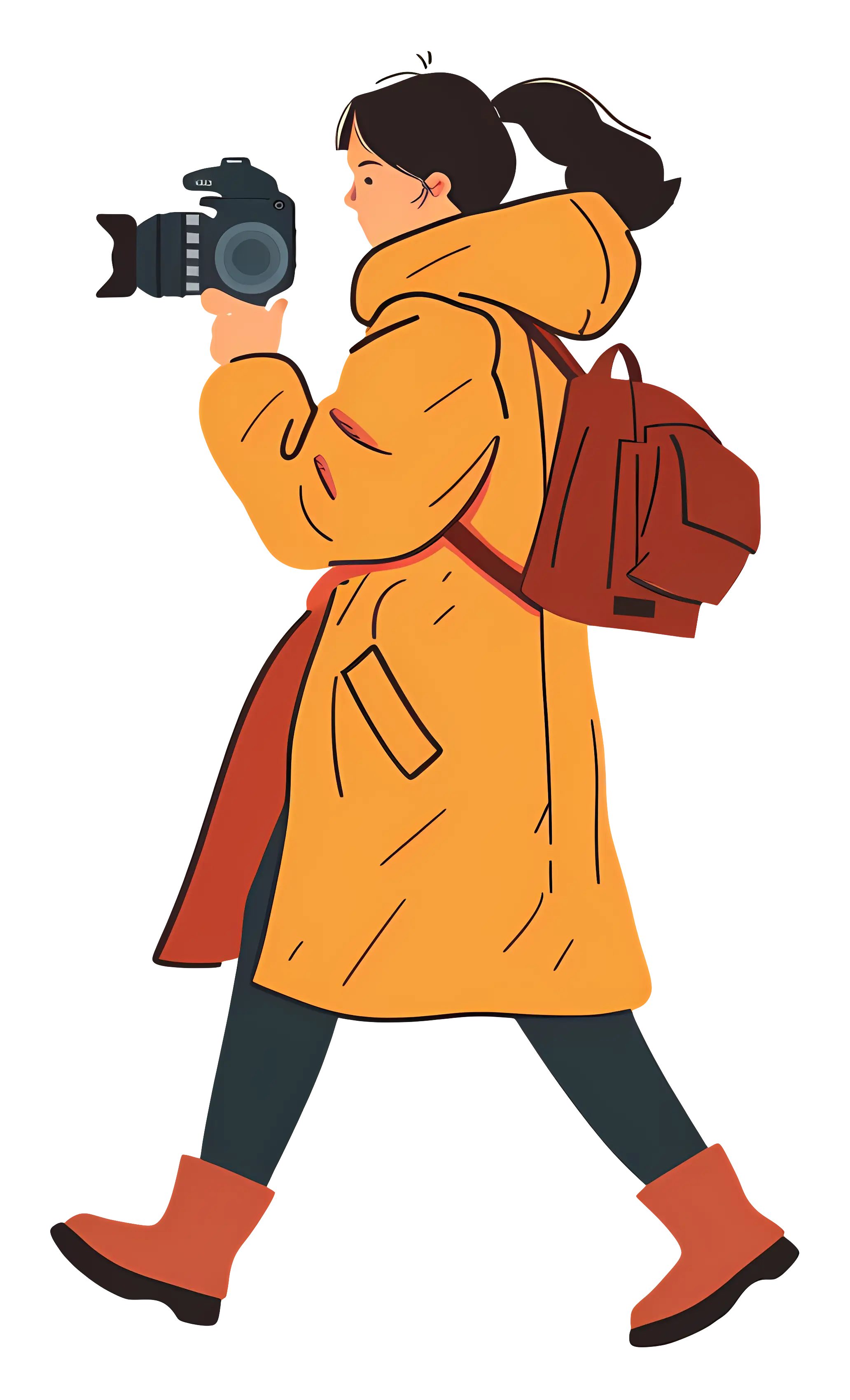 Female Photographer with a Camera