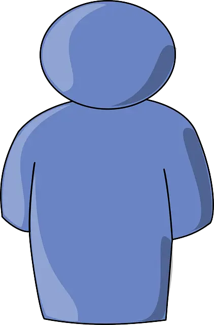 Blue Character Illustration in Cartoon Style
