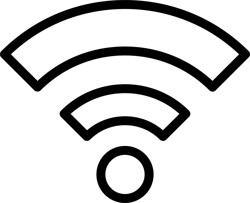 Modern Black Wifi Connection Icon