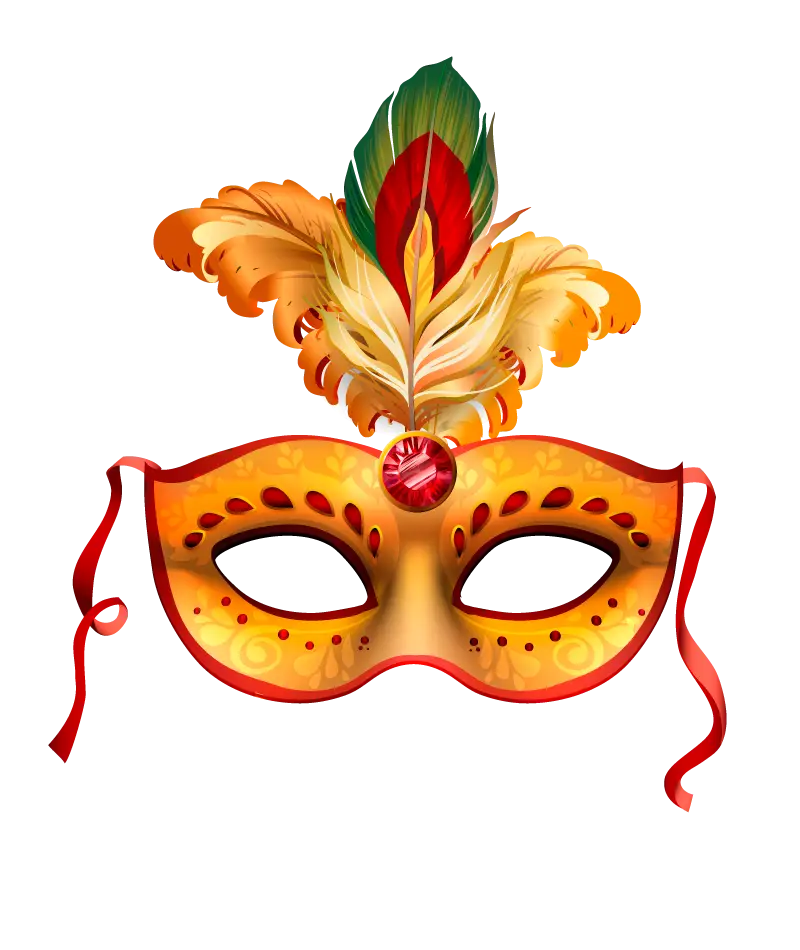 Decorative Carnival Mask with Feathers