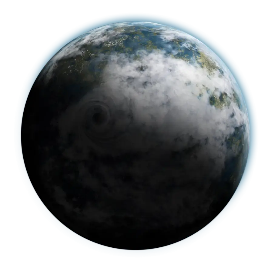 Cloudy Earth Illustration