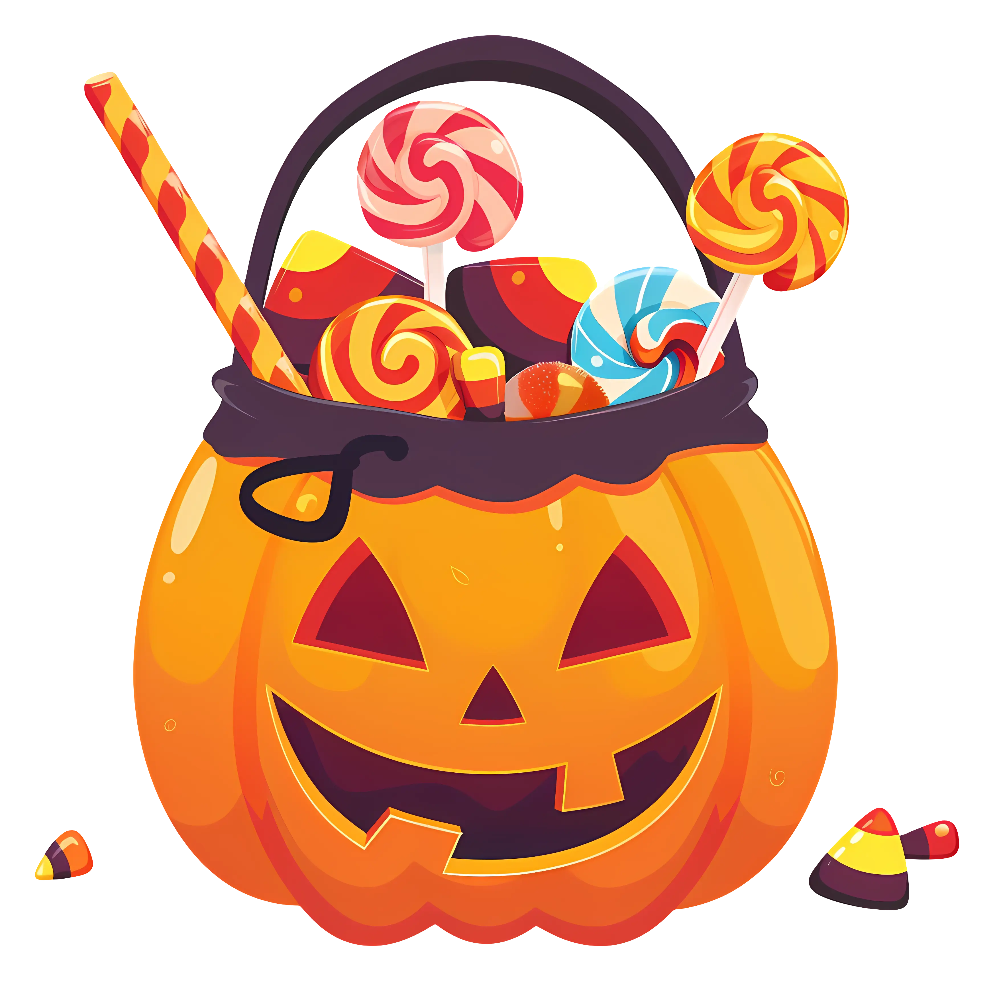 Festive Jack-O&#039;-Lantern with Candy