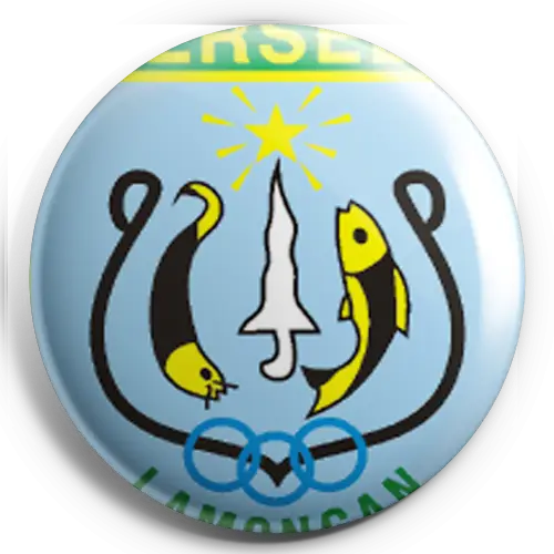 Blue Badge with Fish and Star Emblem